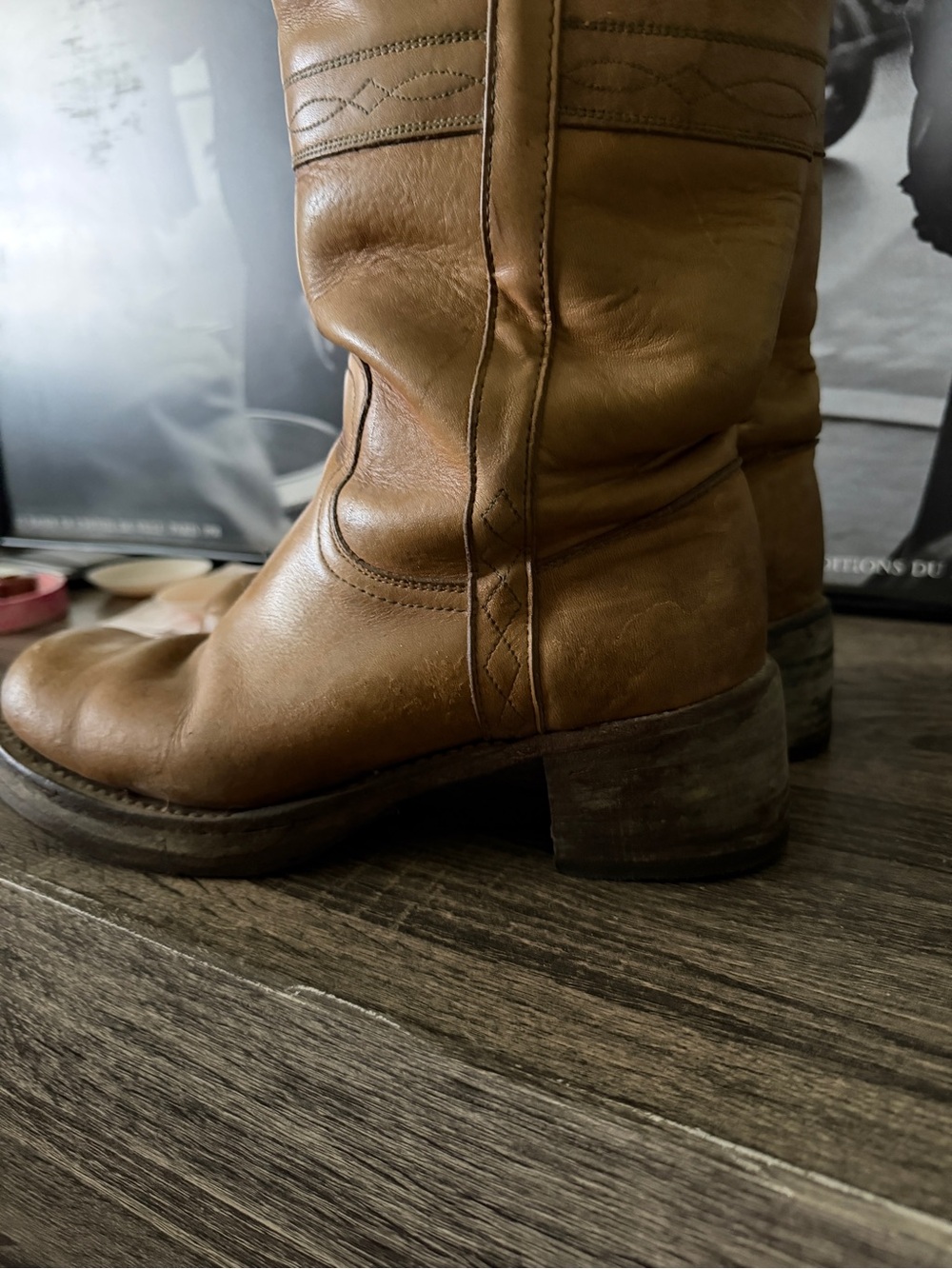 Vintage Frye boots long horn stitching - Picture 3 of 7